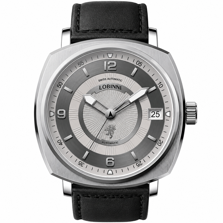 LOBINNI Arctic Silver Automatic Watch